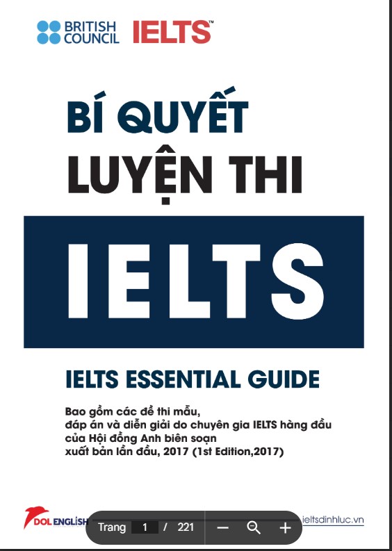 Ebook Bí quyết luyện thi IELTS cho người mới PDF tải FREE