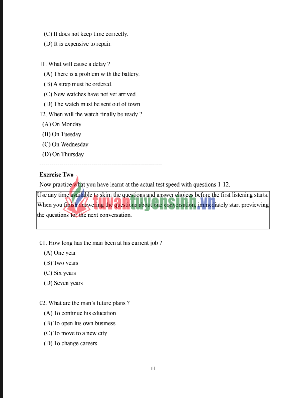 Full 100+ Đề TOEIC Listening Test có đáp án tải FREE 2