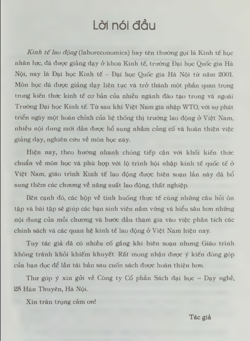 Giáo Trình Kinh Tế Lao Động PDF