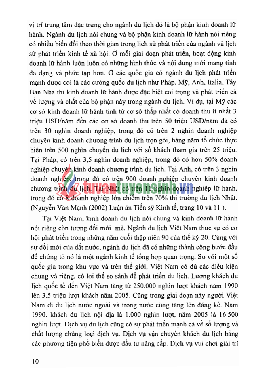Giáo Trình Quản Trị Kinh Doanh Lữ Hành PDF 1