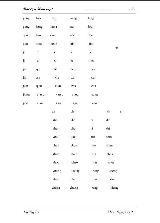 Giáo trình bài tập Hán Ngữ ĐH Đà Lạt PDF tải MIỄN PHÍ