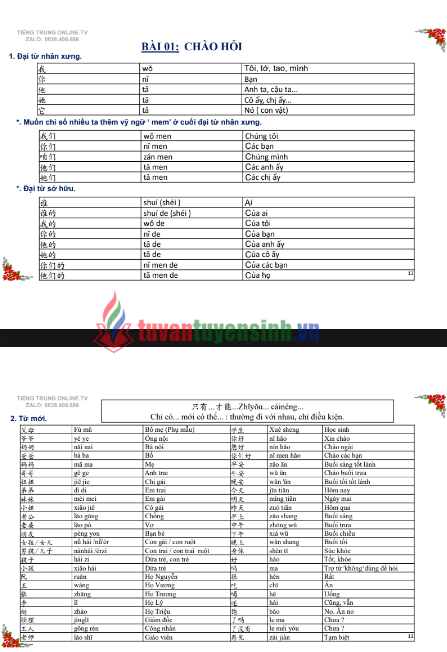 Giáo trình học tiếng Trung giao tiếp cấp tốc PDF tải MIỄN PHÍ