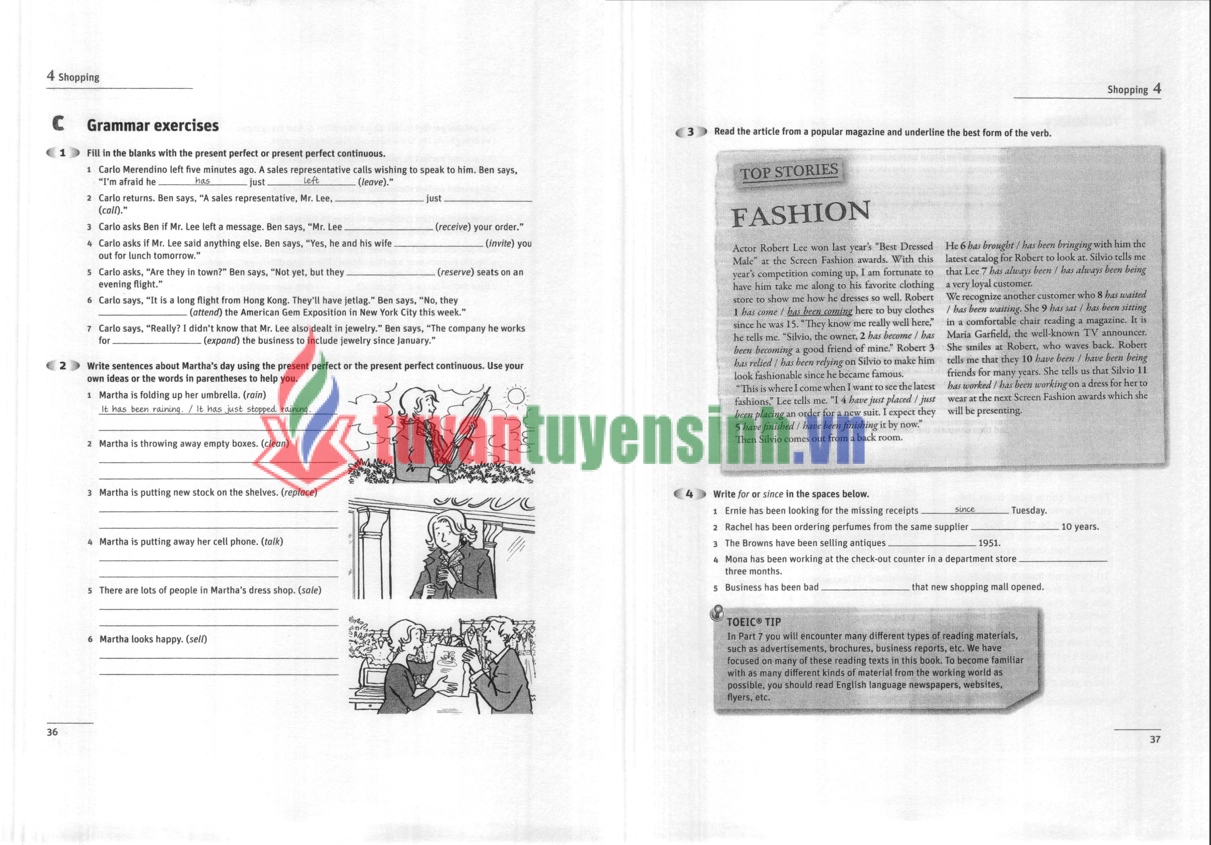 Grammar and Vocabulary for the TOEIC Test có đáp án PDF FREE 1