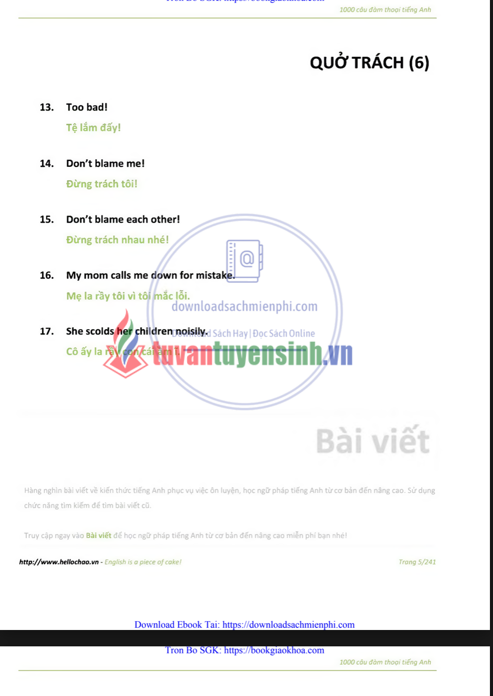 Sách 1000 Câu đàm thoại tiếng Anh bản Full PDF tải FREE 14 Sách 1000 Câu đàm thoại tiếng Anh bản Full PDF tải FREE 2