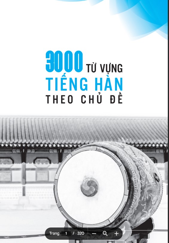 Sách 3000 từ vựng tiếng Hàn theo chủ đề PDF tải MIỄN PHÍ