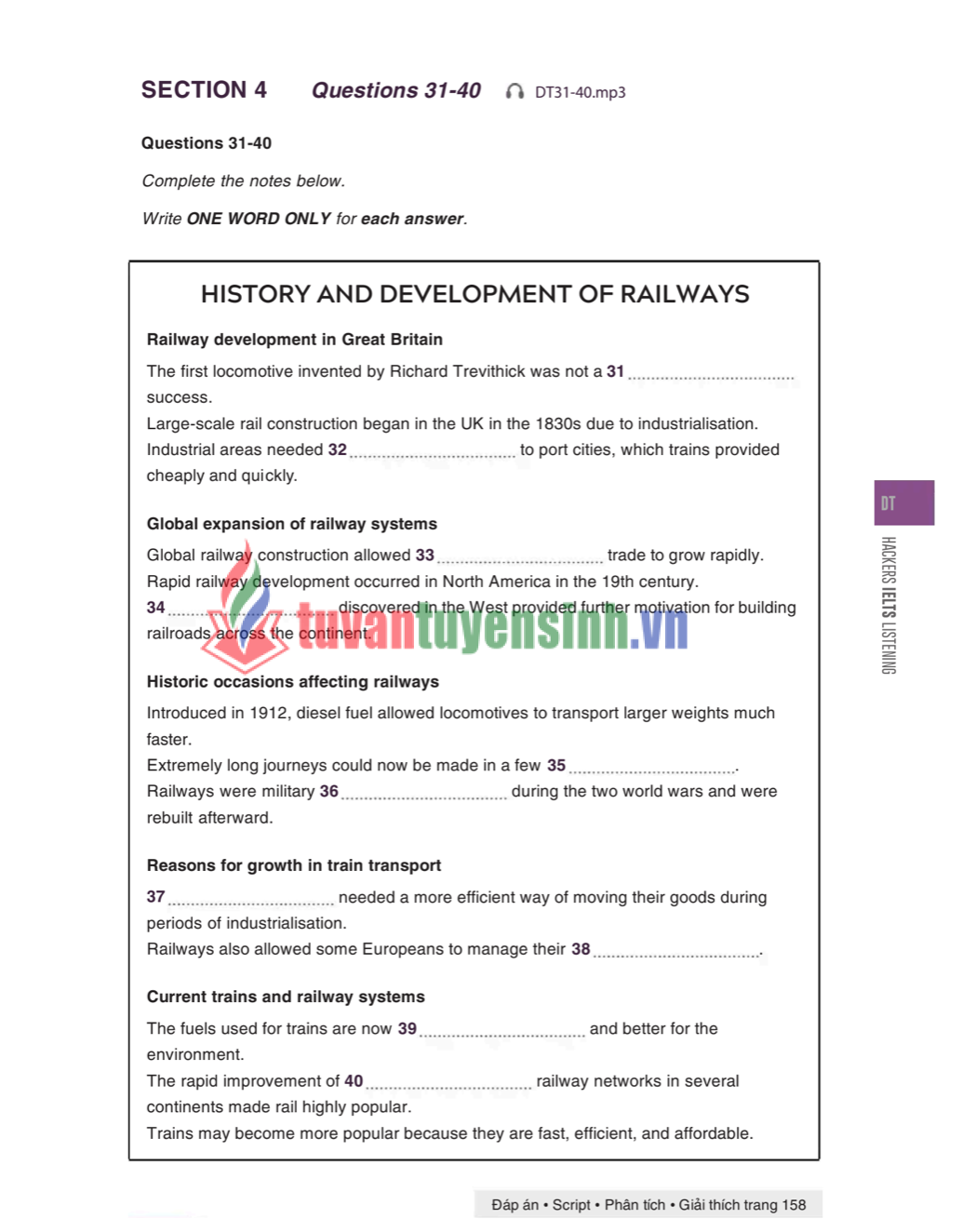 Sách Hackers IELTS Listening PDF tải FREE bản FULL 3