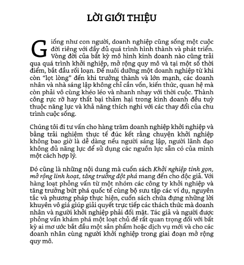 Sách Khởi Nghiệp Tinh Gọn Mở Rộng Linh Hoạt Tăng Cường Đột Phá PDF
