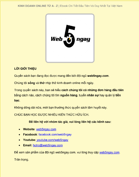 Sách Kinh Doanh Online Từ A Đến Z Bản FULL PDF