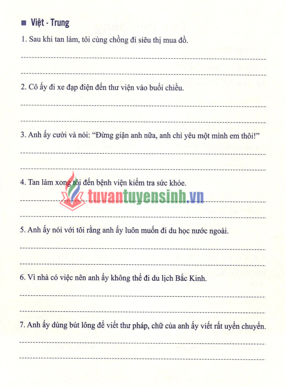 Sách Luyện dịch tiếng Trung ứng dụng Sơ & Trung cấp Có đáp án PDF FREE 4