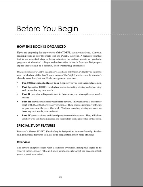 Sách Master TOEFL Vocabulary PDF tải FREE - Peterson's Boost Your TOEFL IBT Score