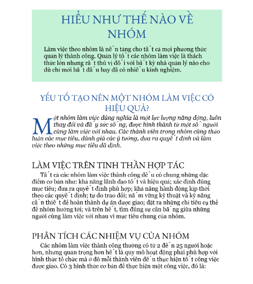 Sách Quản Lý Nhóm PDF 6 Sách Quản Lý Nhóm PDF