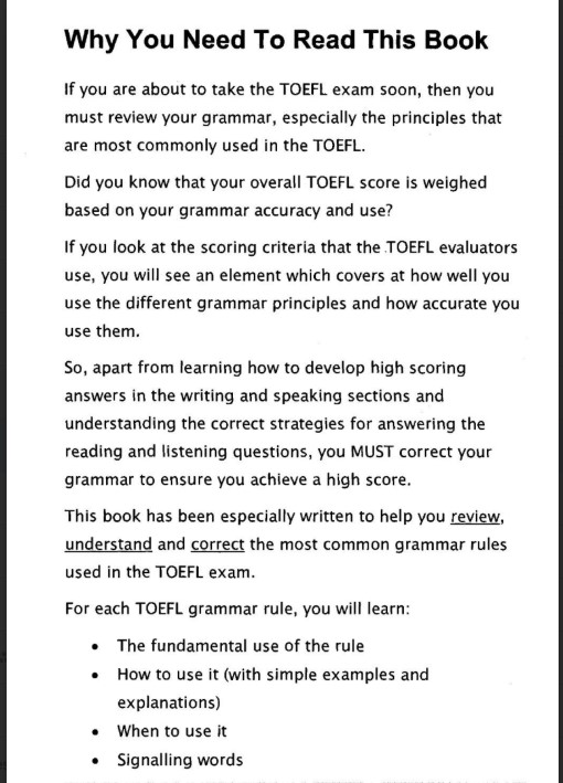 Sách TOEFL Grammar Guide PDF tải FREE - 23 Grammar Rules