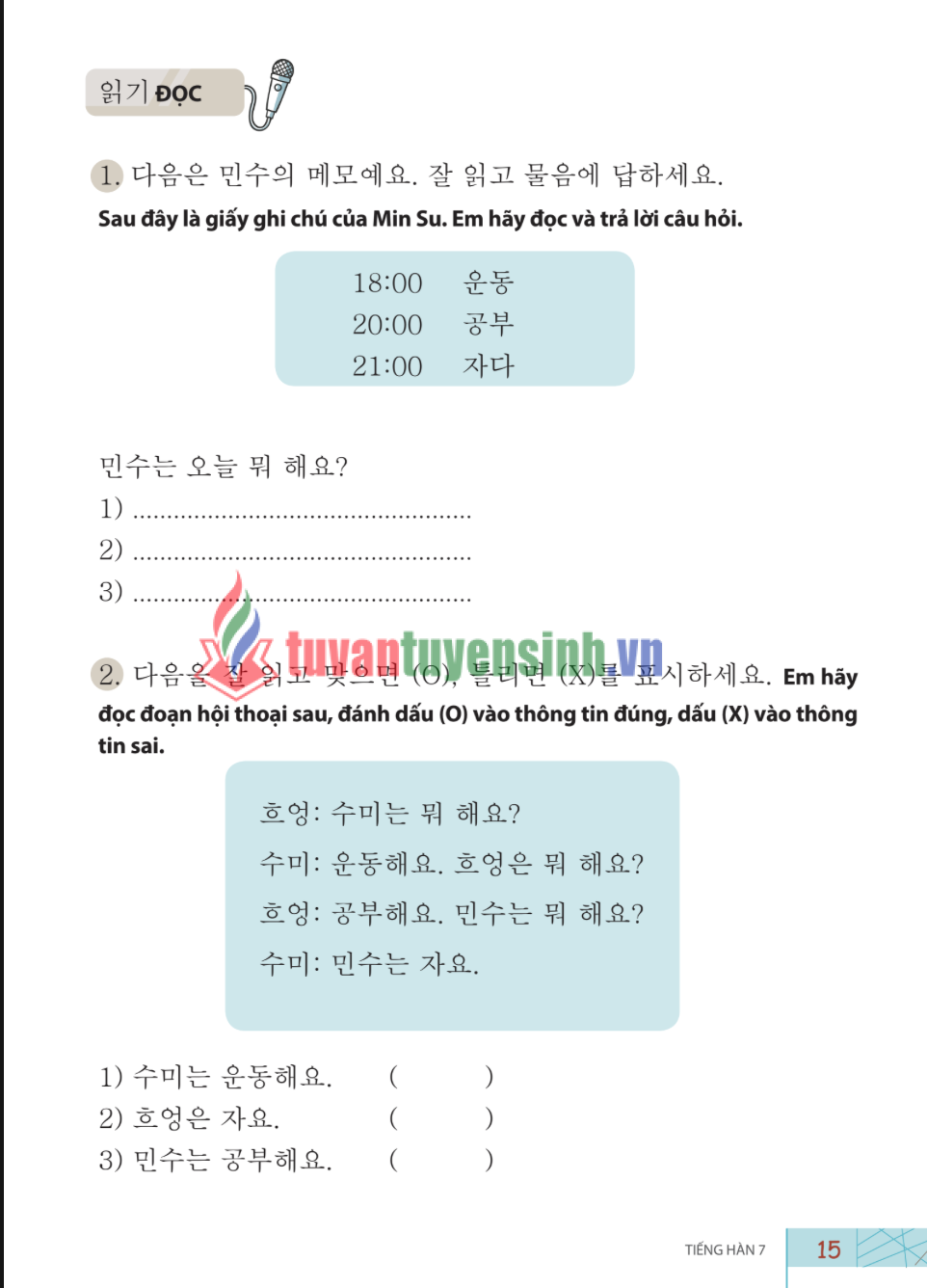 Sách Tiếng Hàn Ngoại ngữ 2 lớp 7 PDF tải MIỄN PHÍ