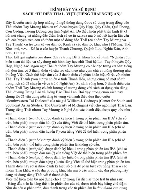 Sách Từ điền Thái - Việt tiếng Thái Nghệ An PDF Full tải FREE 6 Sách Từ điền Thái - Việt tiếng Thái Nghệ An PDF Full tải FREE