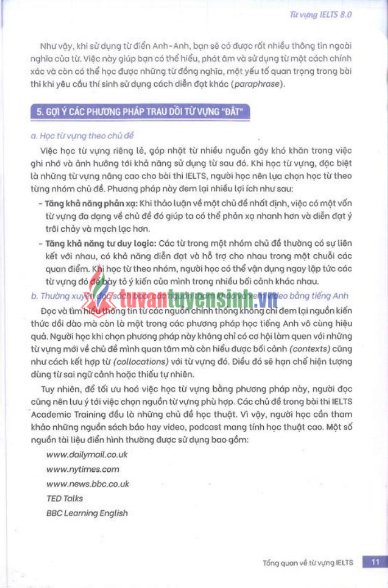 Sách Từ vựng IELTS 8.0 bản PDF tải FREE - Từ vựng đắt để đạt điểm cao 4 kỹ năng