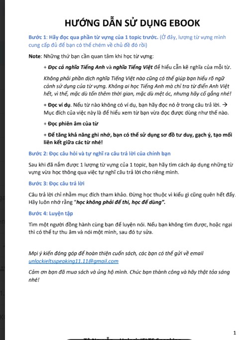Sách Unlock IELTS Speaking bản Full PDF tải FREE 5 Sách Unlock IELTS Speaking bản Full PDF tải FREE