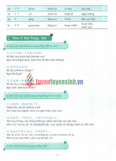 Sách luyện dịch song ngữ Trung Việt HSK 1-4 mới PDF tải FREE