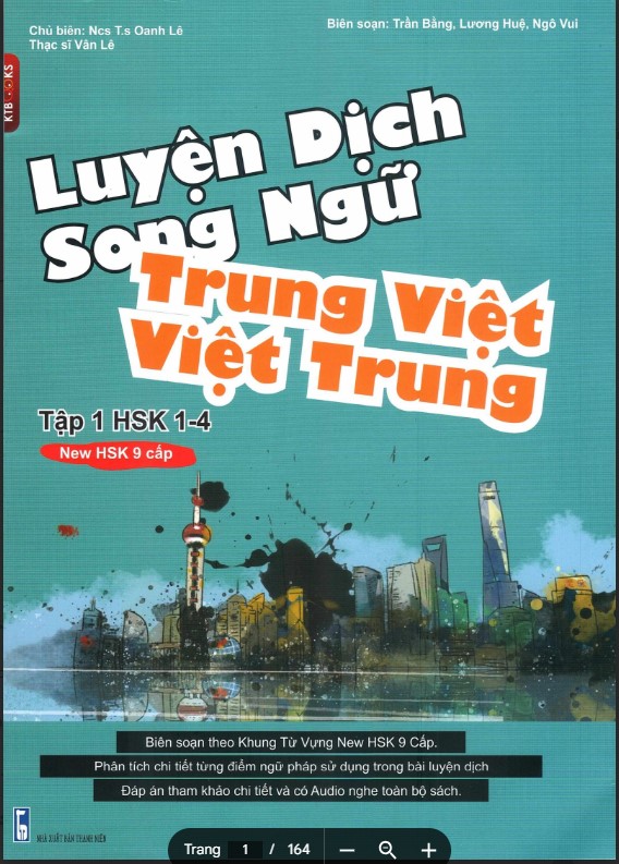 Sách luyện dịch song ngữ Trung Việt HSK 1-4 mới PDF tải FREE 6 Sách luyện dịch song ngữ Trung Việt HSK 1-4 mới PDF tải FREE