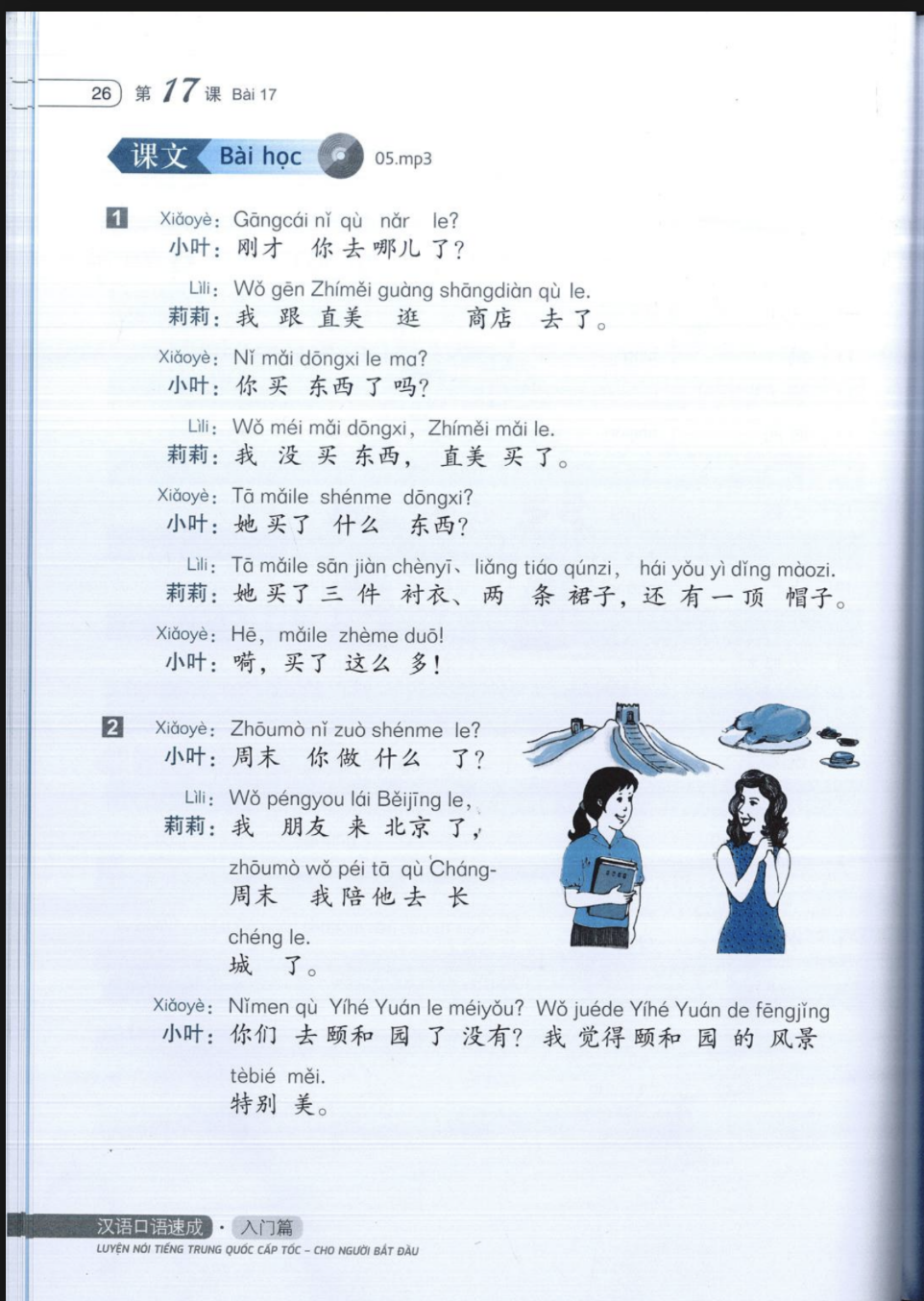 Sách luyện nói tiếng Trung cấp tốc P2 cho người mới PDF FREE