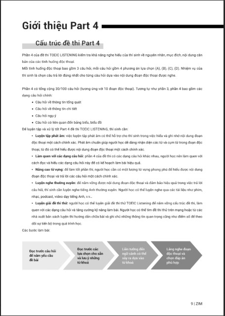 Sách luyện thi TOEIC UP Part 4 PDF tải FREE - Nội bộ Zim Academy 4 Sách luyện thi TOEIC UP Part 4 PDF tải FREE - Nội bộ Zim Academy