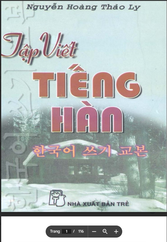 Sách tập viết tiếng Hàn cho người Việt PDF tải MIỄN PHÍ