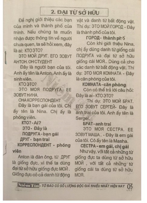 Sách tiếng Nga dành cho mọi người No.1 PDF tải FREE - Cao Sỹ Cường chủ biên 4 Sách tiếng Nga dành cho mọi người No.1 PDF tải FREE