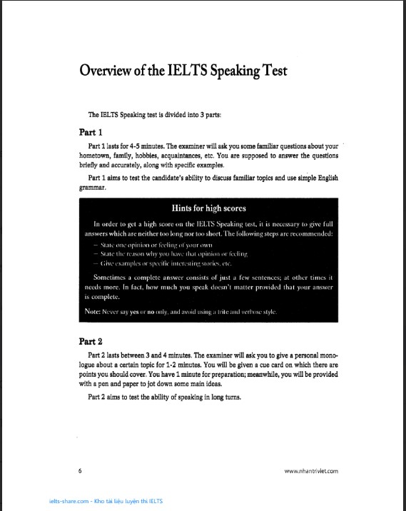 Tải FREE Sách 31 High-scoring Formulas to Answer Every IELTS Speaking Question PDF 6 Tải FREE Sách 31 High-scoring Formulas to Answer Every IELTS Speaking Question PDF