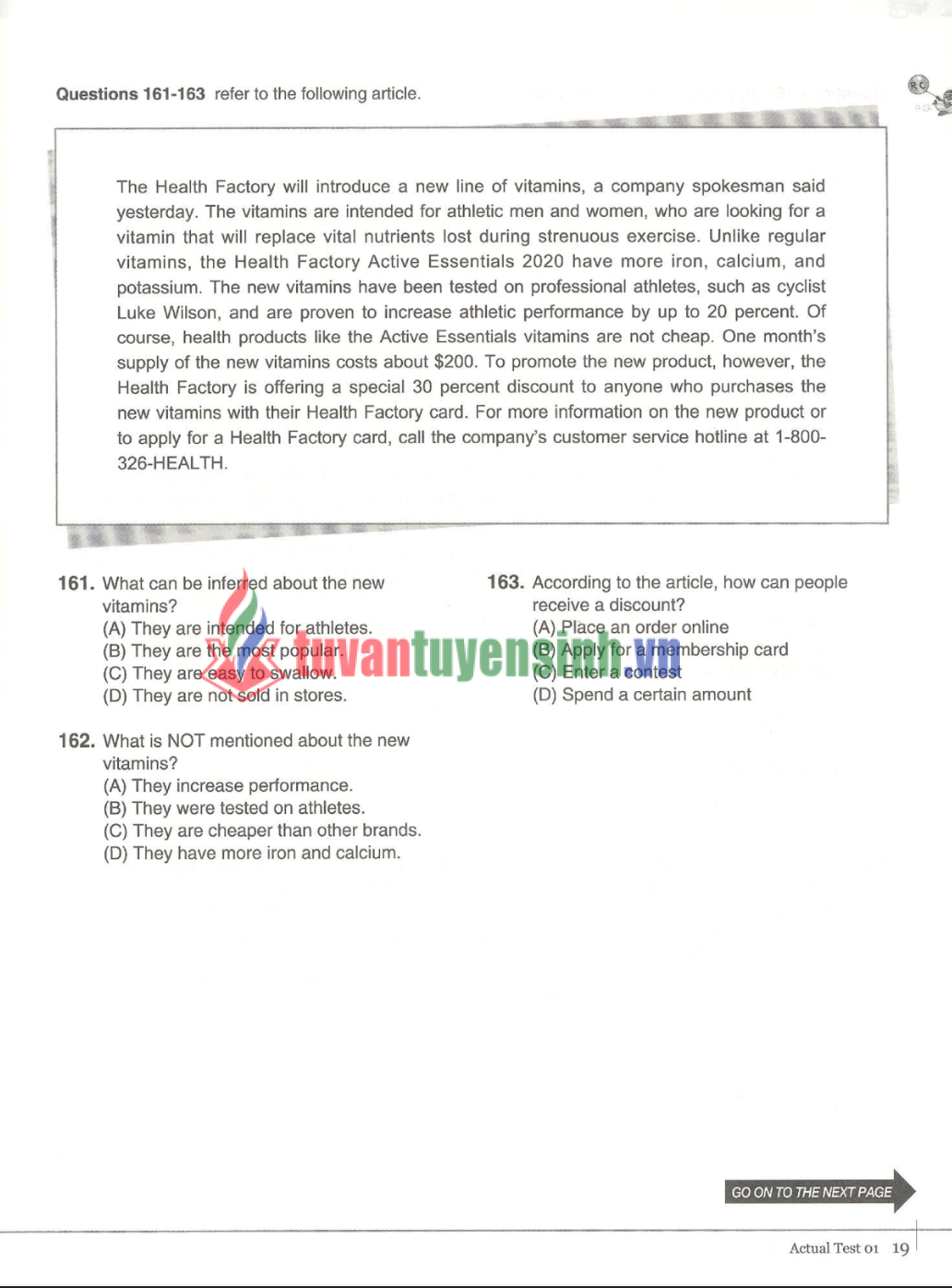 Tải FREE sách Economy TOEIC RC 1000 Volume 1 bản Full PDF 1