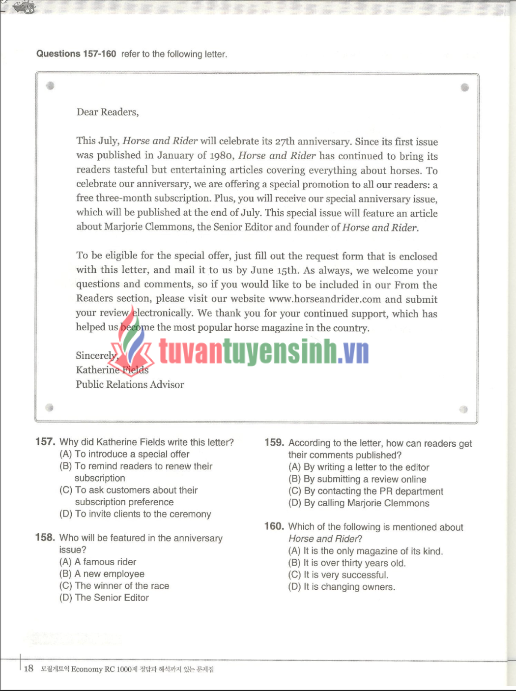 Tải FREE sách Economy TOEIC RC 1000 Volume 1 bản Full PDF