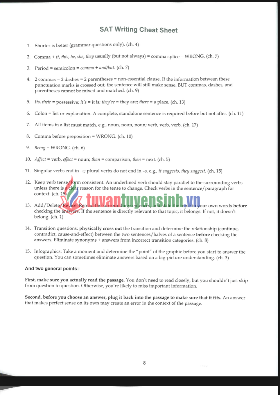 Tải FREE sách The Ultimate Guide to SAT Grammar PDF bản Full