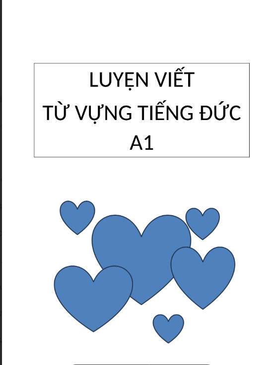 Tài liệu Luyện viết từ vựng tiếng Đức A1 PDF tải FREE