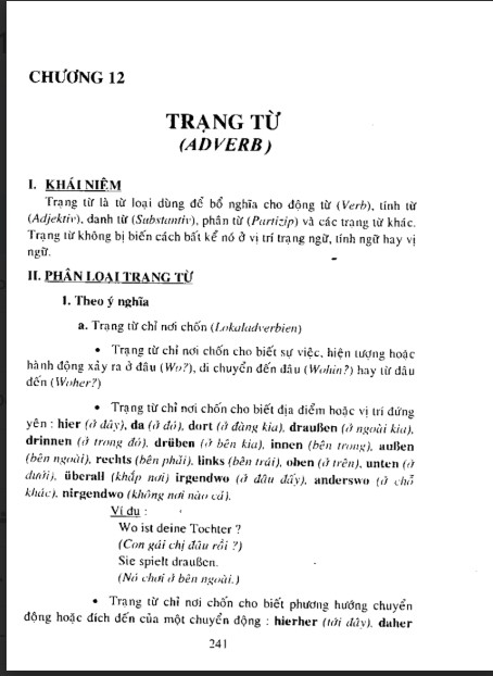 Tài liệu Văn phạm tiếng Đức P2 PDF tải FREE cho người mới
