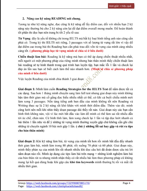 Tài liệu bí quyết luyện thi IELTS điểm cao cấp tốc PDF tải FREE