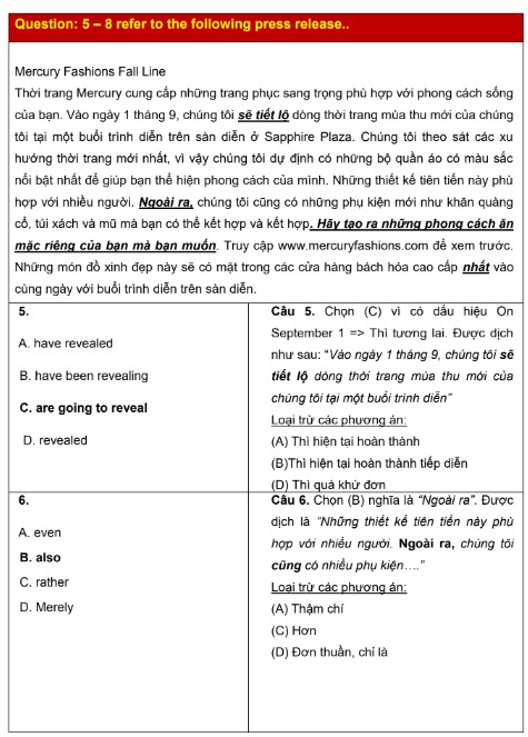 Tài liệu giải 100 câu hỏi thi Toeic Part 6 PDF tải MIỄN PHÍ