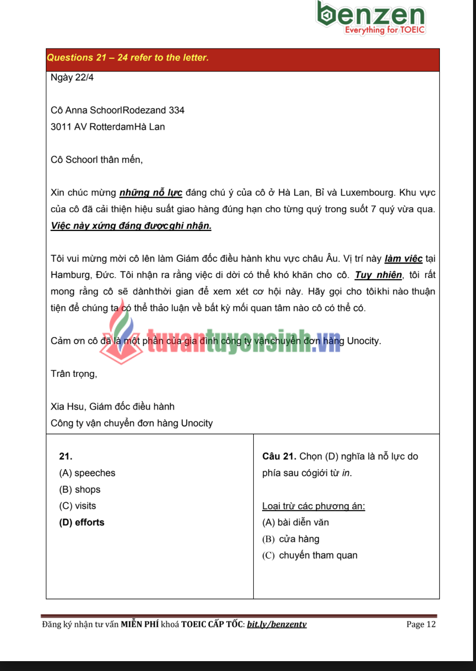 Tài liệu giải 100 câu hỏi thi Toeic Part 6 PDF tải MIỄN PHÍ 12 Tài liệu giải 100 câu hỏi thi Toeic Part 6 PDF tải MIỄN PHÍ