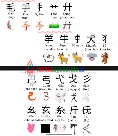 Tài liệu học 214 Bộ Thủ thường gặp tiếng Trung PDF tải FREE 22 Tài liệu học 214 Bộ Thủ thường gặp tiếng Trung PDF tải FREE