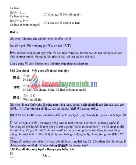 Tài liệu học ngữ pháp tiếng Trung có bài tập và đáp án PDF FREE