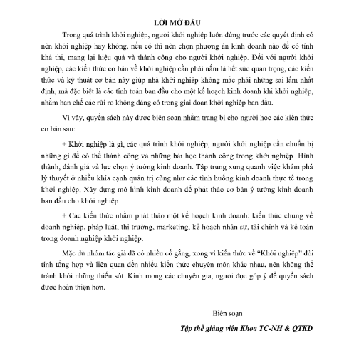 Tài liệu học tập Khởi Nghiệp PDF