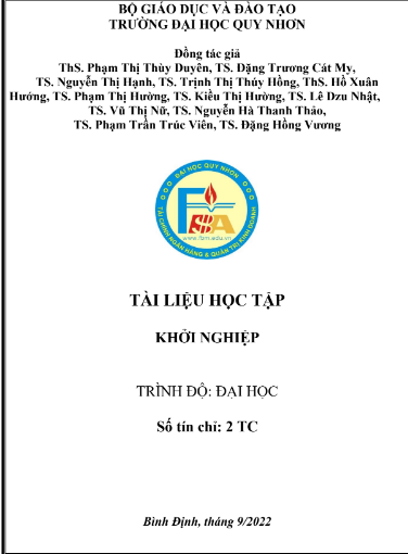 Tài liệu học tập Khởi Nghiệp PDF