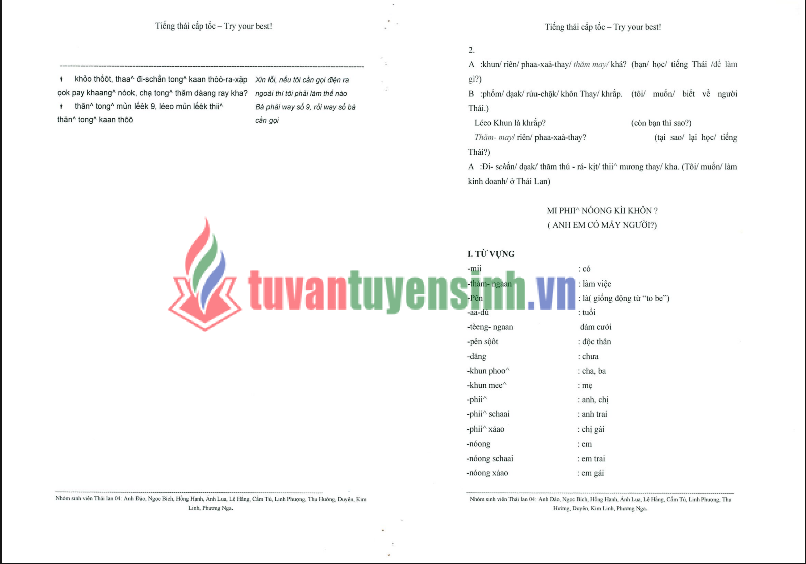 Tài liệu học tiếng Thái cấp tốc cho người Việt PDF tải FREE 4