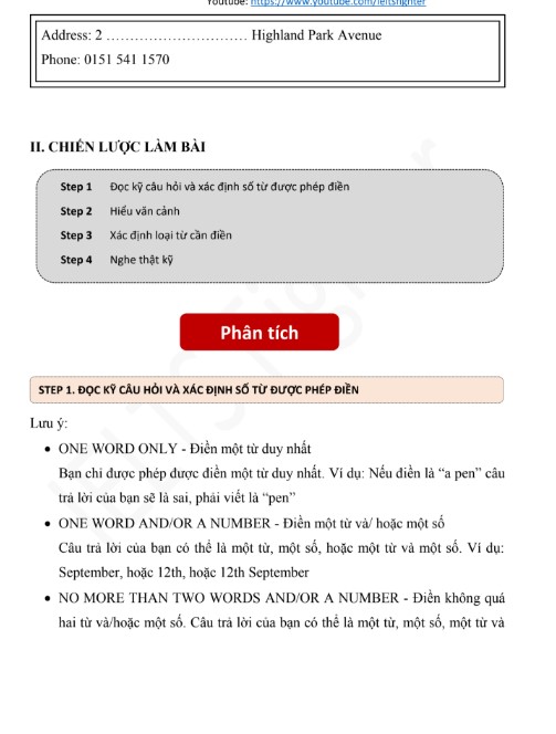 Tài liệu luyện IELTS Listening Form Completion có đáp án PDF FREE 5 Tài liệu luyện IELTS Listening Form Completion có đáp án PDF FREE