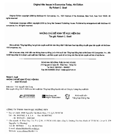 Tải sách Kinh Tế Vĩ Mô PDF