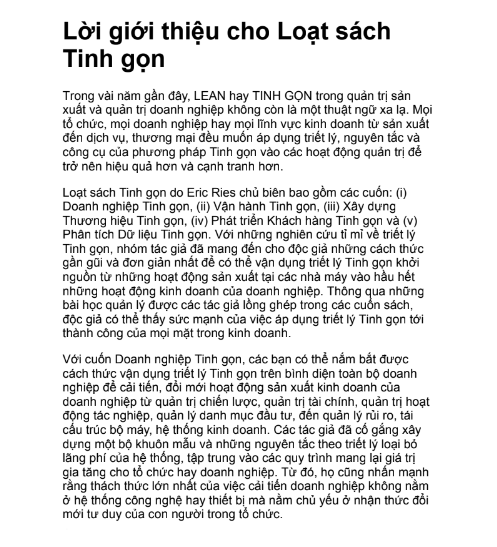 Tải sách Phát Triển Khách Hàng Tinh Gọn PDF