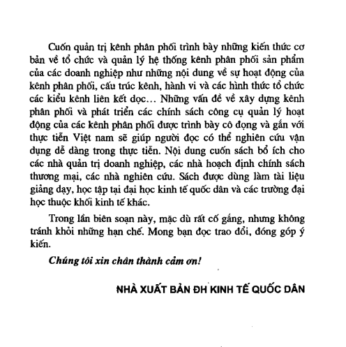 Tải sách Quản Trị Kênh Phân Phối PDF