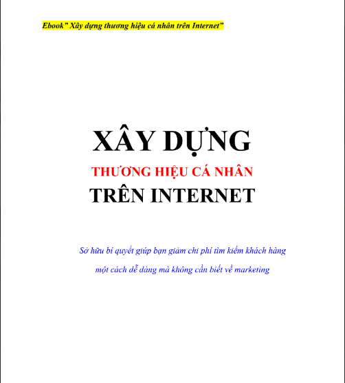 Tải sách Xây Dựng Thương Hiệu Cá Nhân Trên Internet PDF