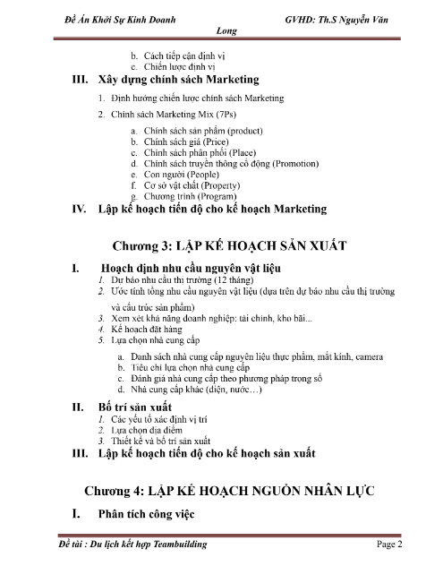 Tải tài liệu Đề Án Khởi Sự Kinh Doanh PDF