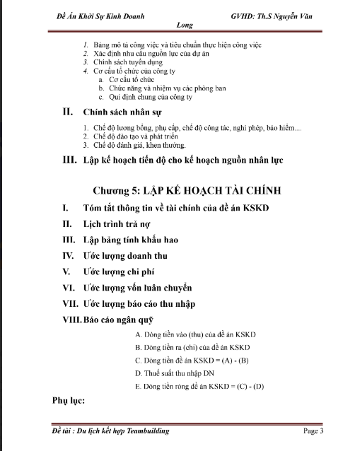 Tải tài liệu Đề Án Khởi Sự Kinh Doanh PDF