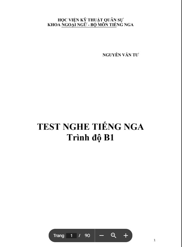 Test nghe tiếng Nga trình độ B1 PDF tải FREE có link file Audio + Đáp án 6 Test nghe tiếng Nga trình độ B1 PDF tải FREE có link file Audio
