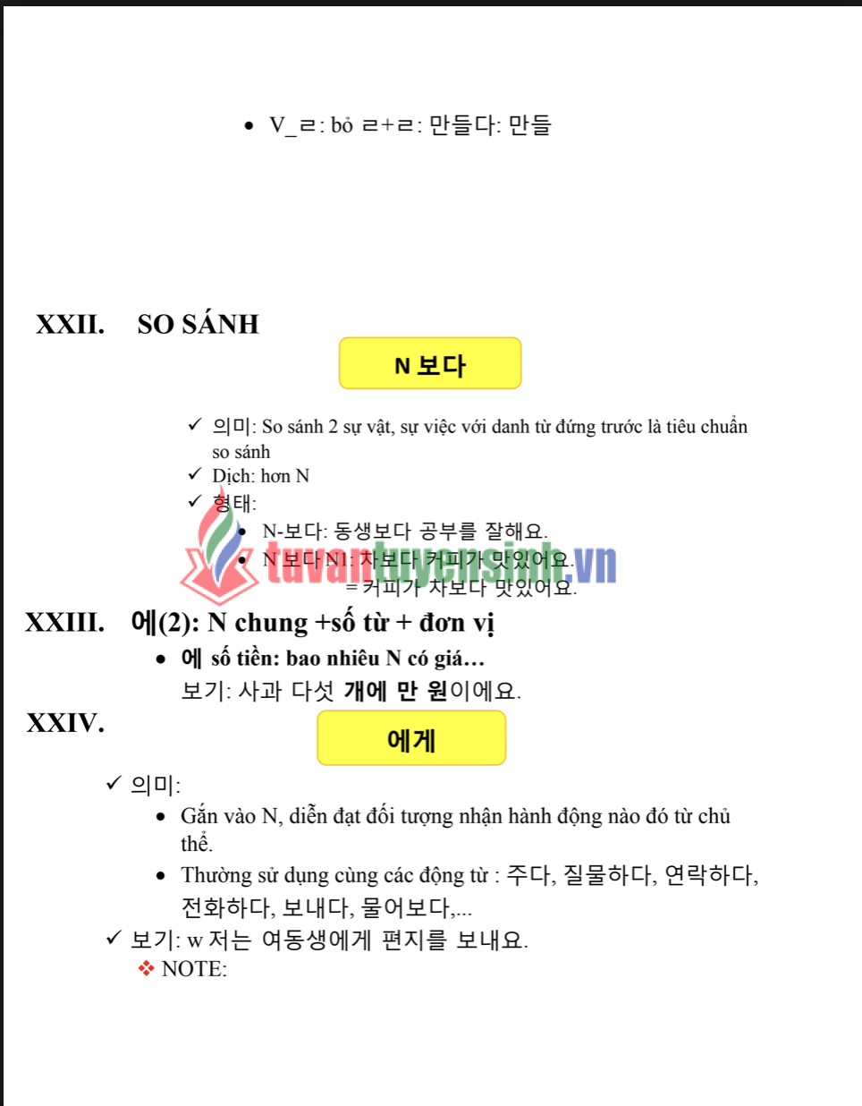 Tổng hợp Full Ngữ pháp, cấu trúc câu tiếng Hàn PDF tải FREE 3