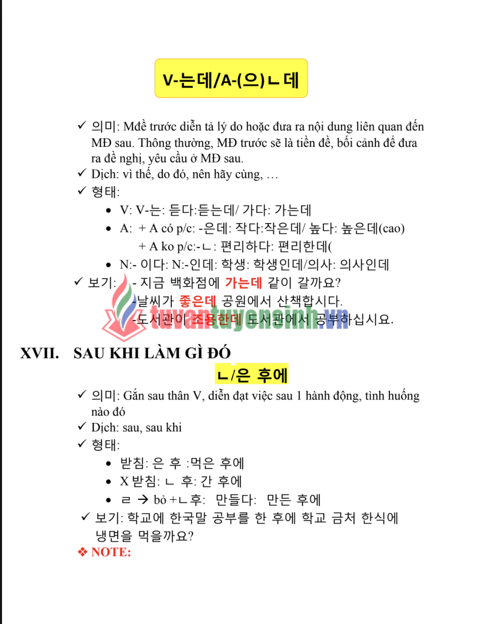 Tổng hợp Full Ngữ pháp, cấu trúc câu tiếng Hàn PDF tải FREE